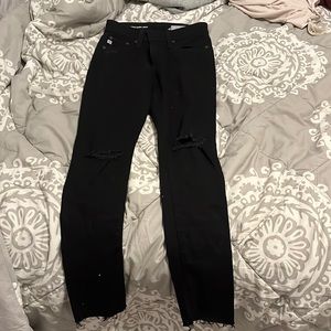 Black Skinny jeans with rips on the knees from AG-ED denim